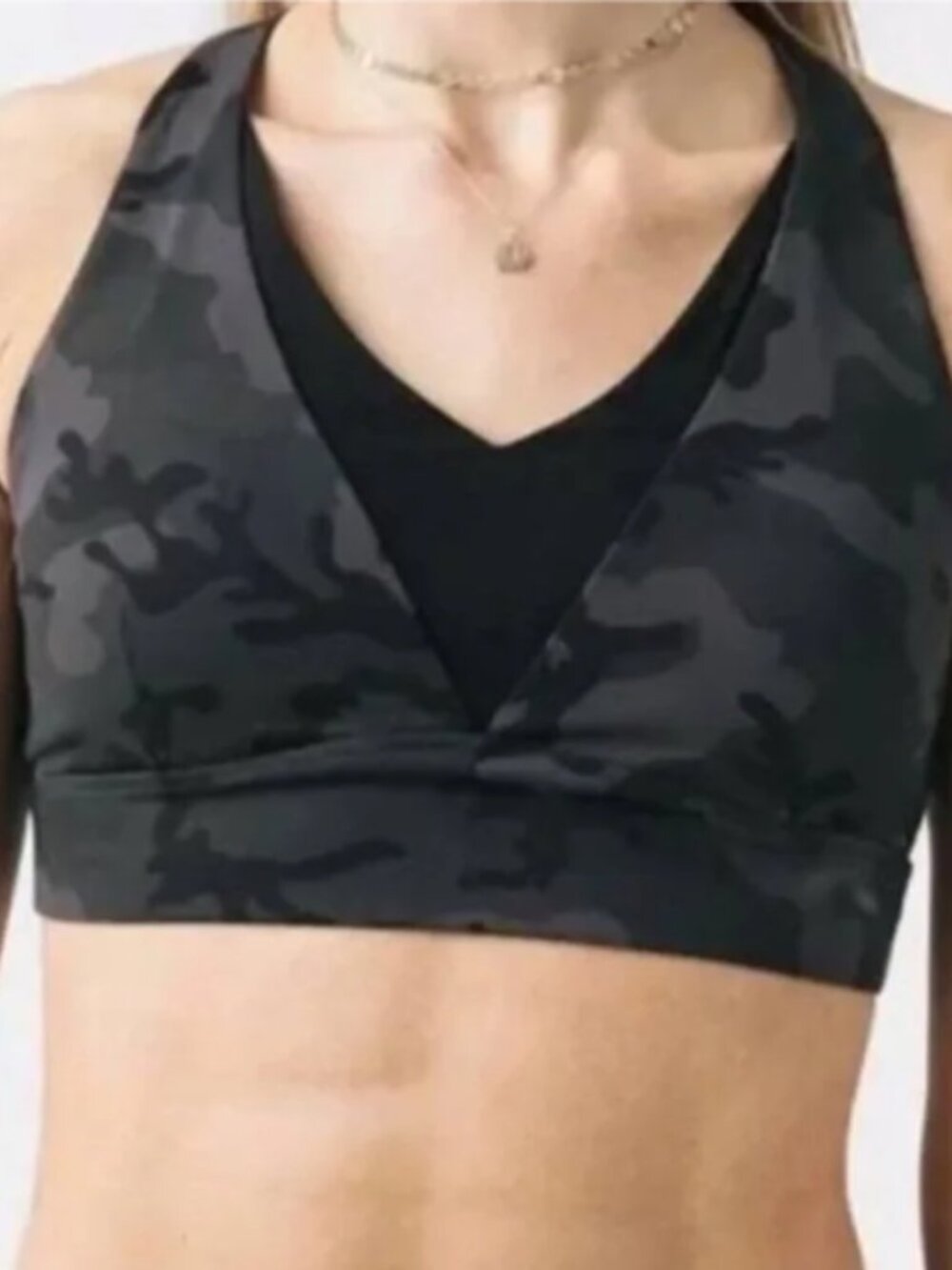 Zyia Adjustible Bra with Mesh Features-Camo-Size XL - Picture 2 of 10